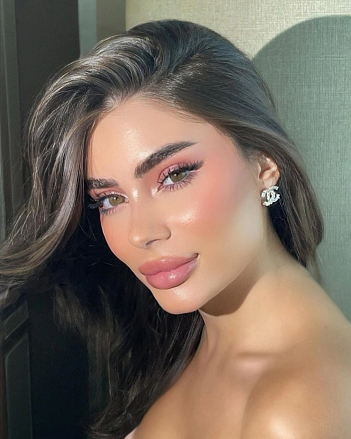 آرایش ملایم صورتی (Pink Soft Glam Makeup)
