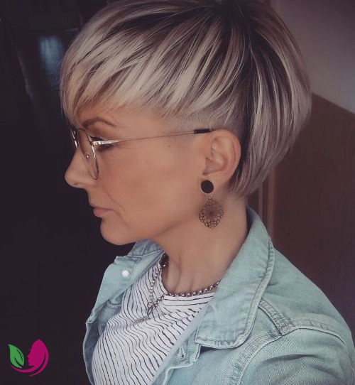 پیکسی باب با آندرکات مخفی (Edgy Pixie Bob Cut with Hidden Undercut)