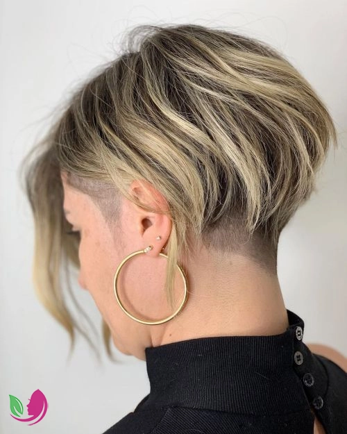 پیکسی باب بلند با هایلایت و آندرکات (Highlighted Long Pixie Bob with Undercut)